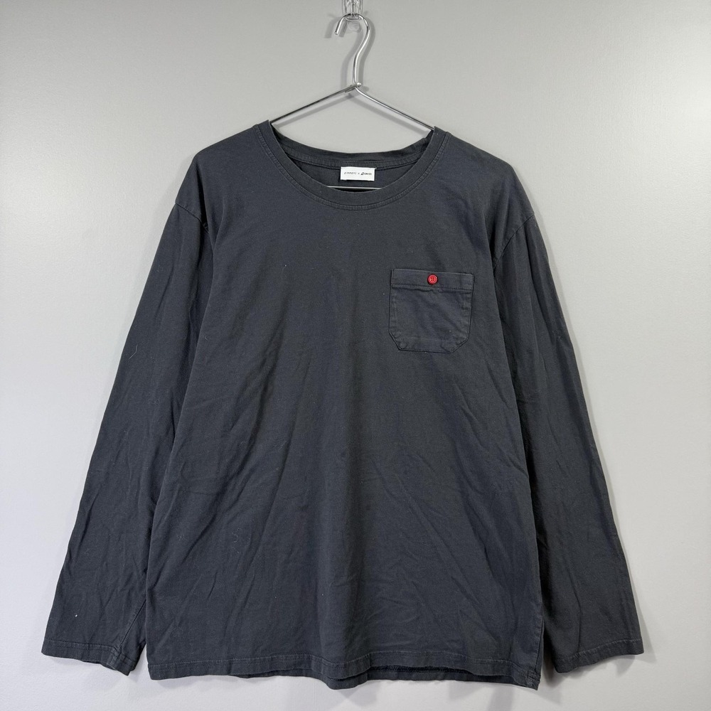 Zimmerli Shirt Mens Medium Gray Long Sleeve Pocket Swiss First Travel Tee